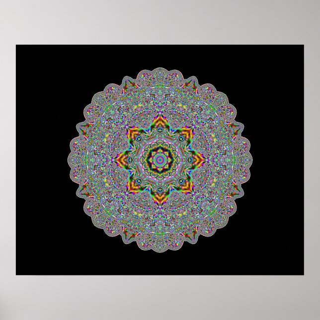 Póster Relieve metalizado negro (Frente)