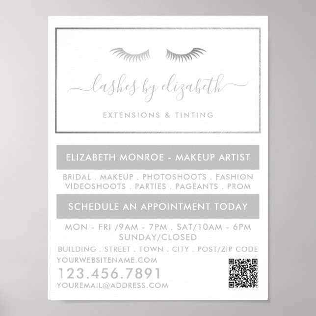 Póster Relieve metalizado plateado de moda azota a artist (Frente)