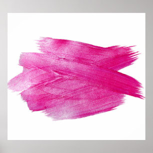 Póster Relieve metalizado rosa brillante: Resumen de acua