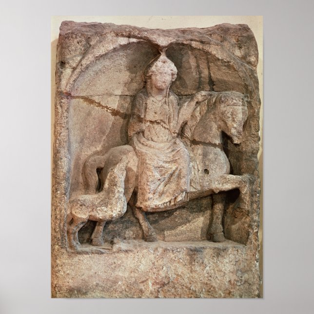 Póster Relieve que representa a Epona, diosa gala (Frente)