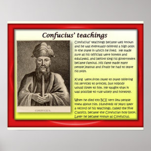 Póster Religión, confucianismo, enseñanza 1