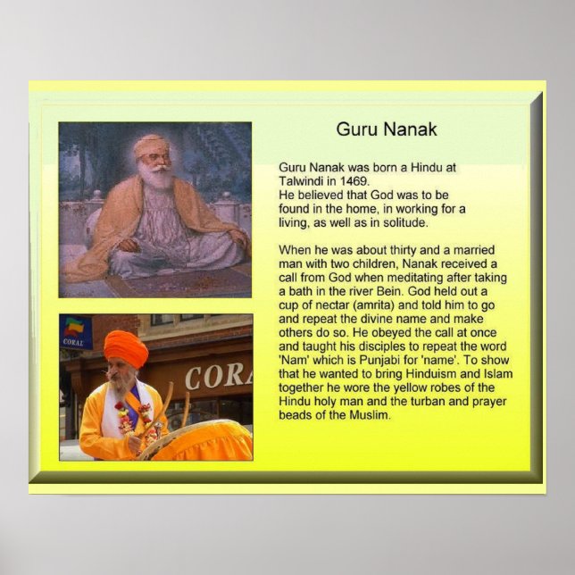 Póster Religión, Guru Nanak (Frente)