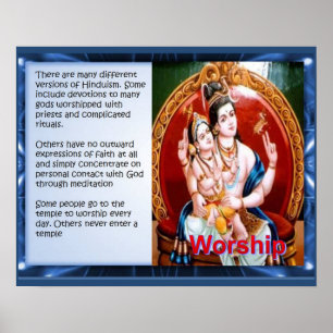 Póster Religión, Hinduism, adoración