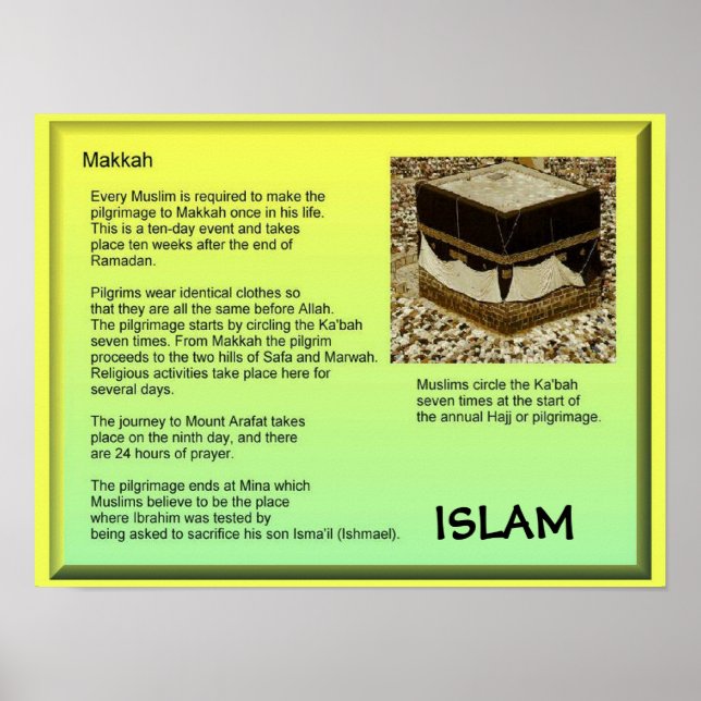 Póster Religión, Islam, Makkah (Frente)