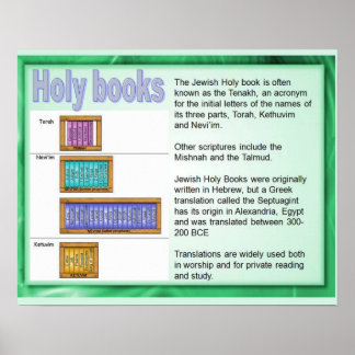 Póster Religión, judaísmo; Libros sagrados, escrituras