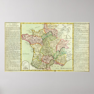 Póster Religious map of France