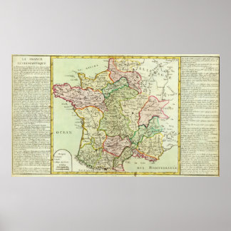 Póster Religious map of France