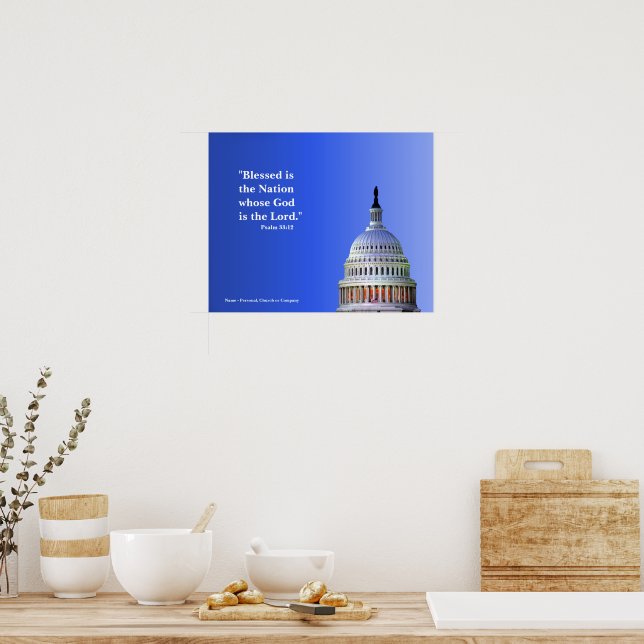 Póster Religious Poster -- a Blessed Nation (Cocina)