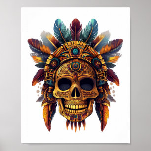 Póster Reliquia de cráneo azteca
