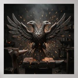 Póster Reliquia de herrero soberano Águila forjada oscura