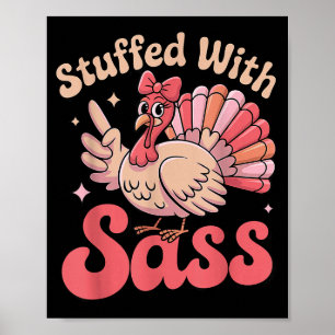 Póster Relleno con pavo de acción de gracias kawaii coque