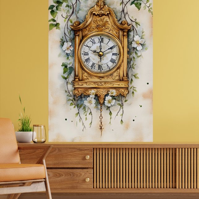 Póster Reloj antiguo de estilo rococó, probablemente pint (Salón 2)