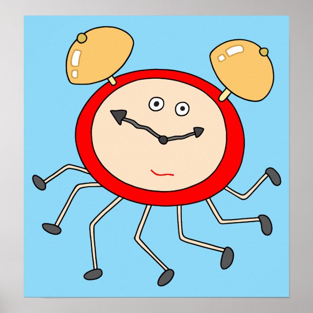Póster Reloj de alarma corriendo (Frente)