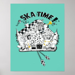 Póster Reloj de cuco del tiempo de Ska