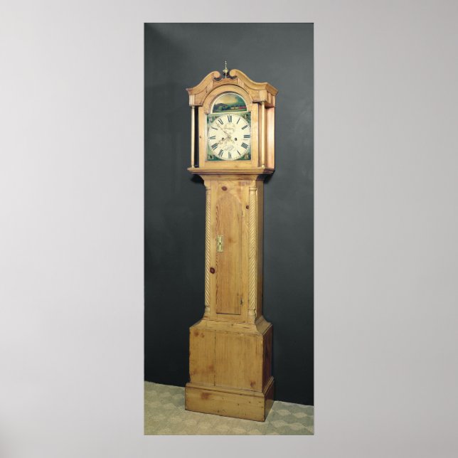 Póster Reloj de larga funda, con pintura de esmalte (Frente)