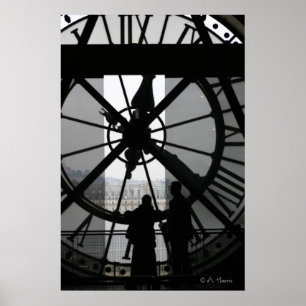 Póster Reloj de París
