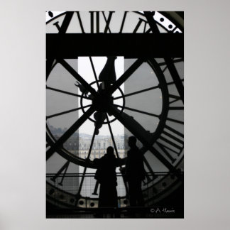 Póster Reloj de París