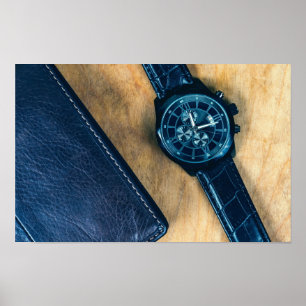 Póster reloj de pulsera con monedero