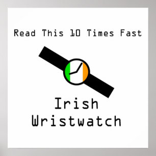 Póster Reloj de pulsera irlandés