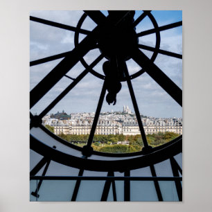 Póster Reloj de vidrio gigante en el Museo de Orsay - Par