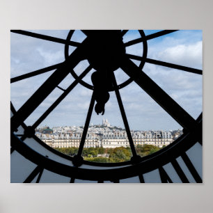 Póster Reloj de vidrio gigante en el Museo de Orsay - Par