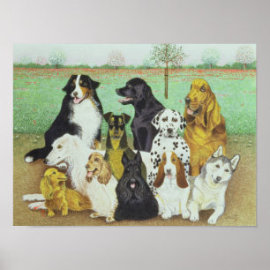 Póster Reloj del perro