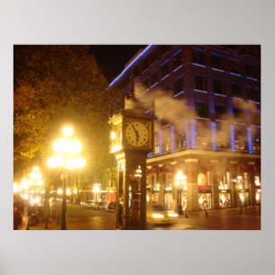 Póster Reloj del vapor, Vancouver