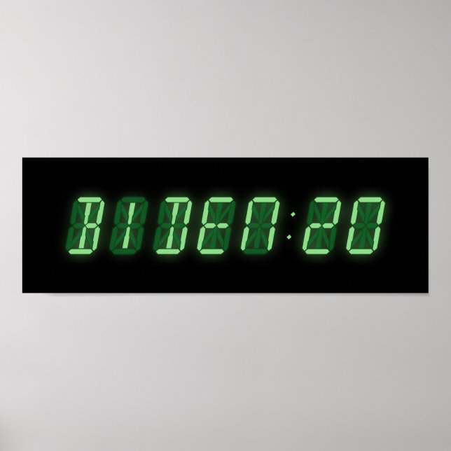 Póster Reloj digital Joe Biden 2020 (Frente)