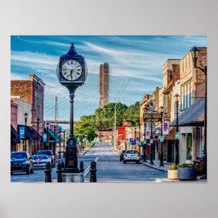Póster Reloj En El Centro Del Cabo Girardeau
