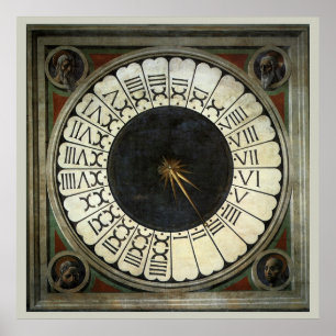 Póster Reloj en la Catedral de Florencia por Paolo Uccell