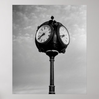 Póster Reloj en la Ruta 66