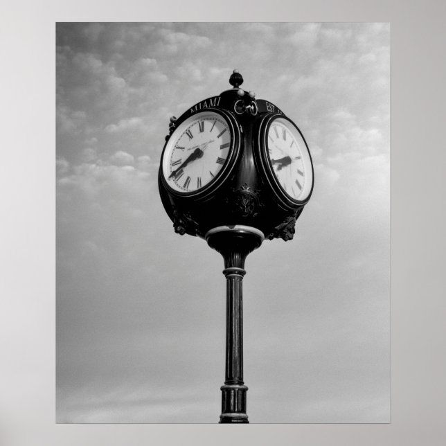 Póster Reloj en la Ruta 66 (Frente)