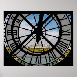 Póster Reloj gigante de vidrio en el Museo de Orsay - Par