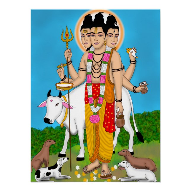Póster Reloj Lord Dattatreya (Anverso)