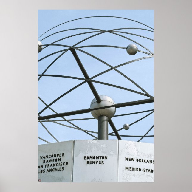 Póster Reloj mundial (Frente)