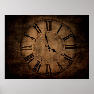 Póster Reloj retro