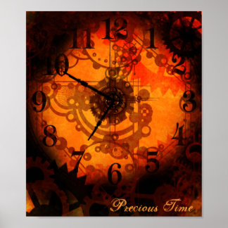 Póster Reloj Steampunk