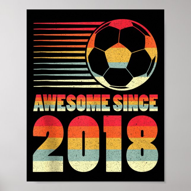 Póster Rematado Desde 2018 Fútbol 8º Cumpleaños Tank Top  (Frente)