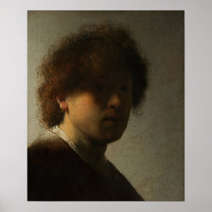 Póster Rembrandt - Autorretrato a edad juvenil