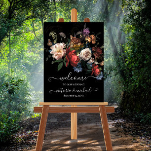 Póster Rembrandt Boda floral oscuro y monótono Bienvenido