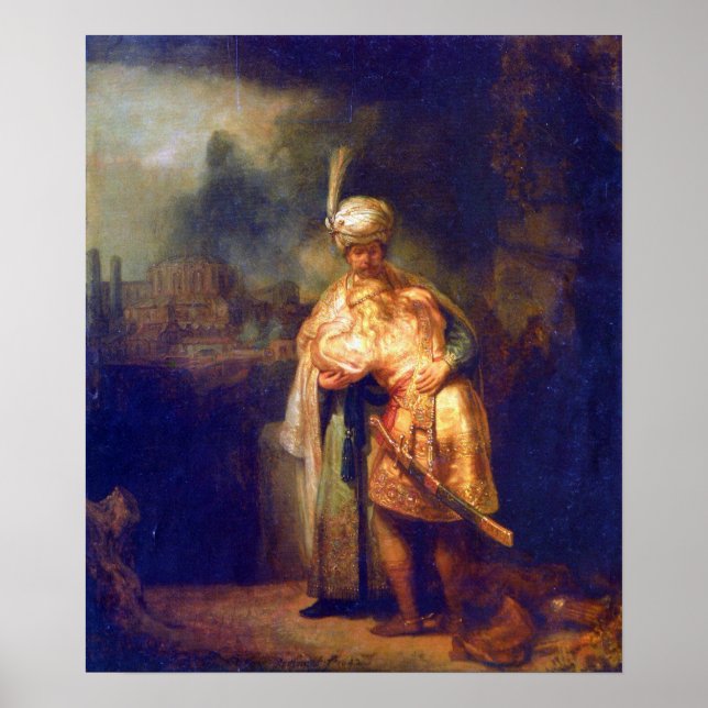 Póster Rembrandt - Davids despedida con Jonathan (Frente)