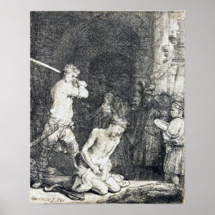 Póster Rembrandt - Decapitación De Juan Bautista 1640