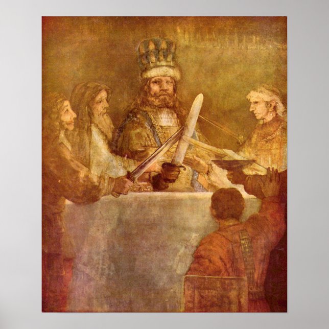 Póster Rembrandt - Detalle de la conspiración bataviana (Frente)