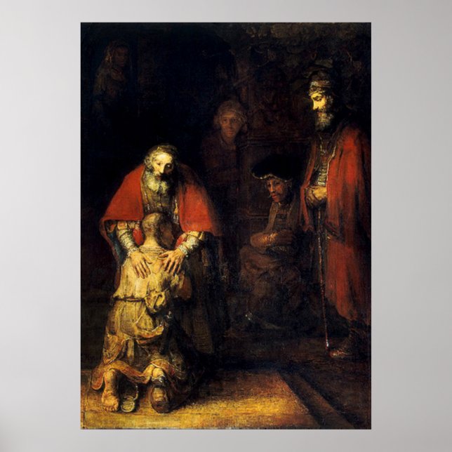 Póster Rembrandt - El regreso del hijo pródigo (Frente)
