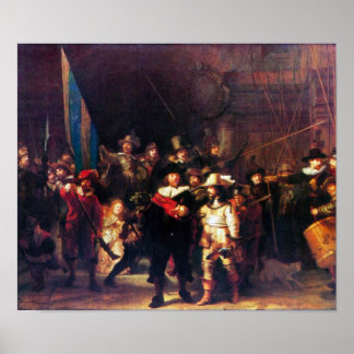 Póster Rembrandt Harmenszoon van Rijn - Vigilancia noctur
