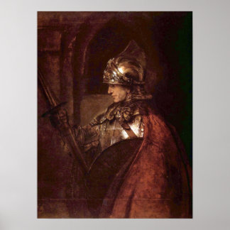 Póster Rembrandt - Hombre con armas (Alejandro el Grande)