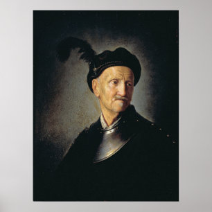 Póster Rembrandt - Hombre en armadura
