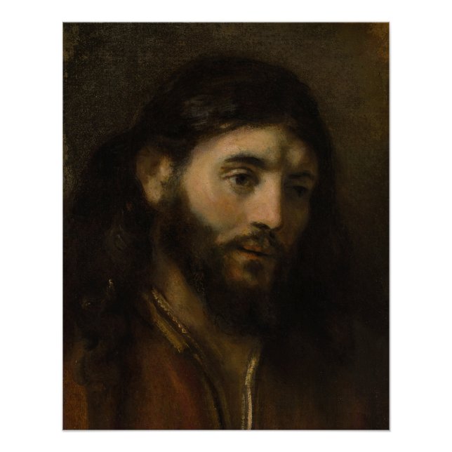Póster Rembrandt Jefe de Cristo Retrato de Jesús CC0927 (Anverso)