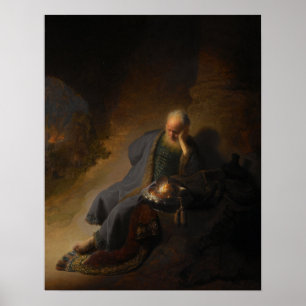 Póster Rembrandt - Jeremías lamentando la destrucción de 