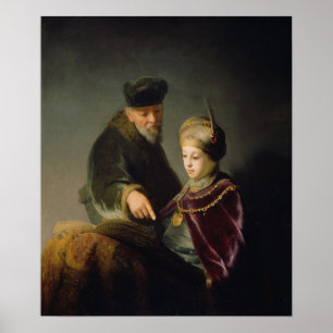 Póster Rembrandt - Joven erudito y su tutor